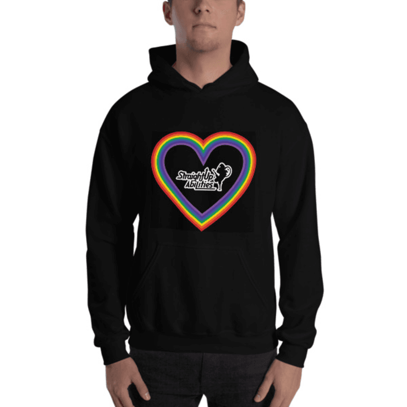 Rainbow Heart Hooded Sweatshirt