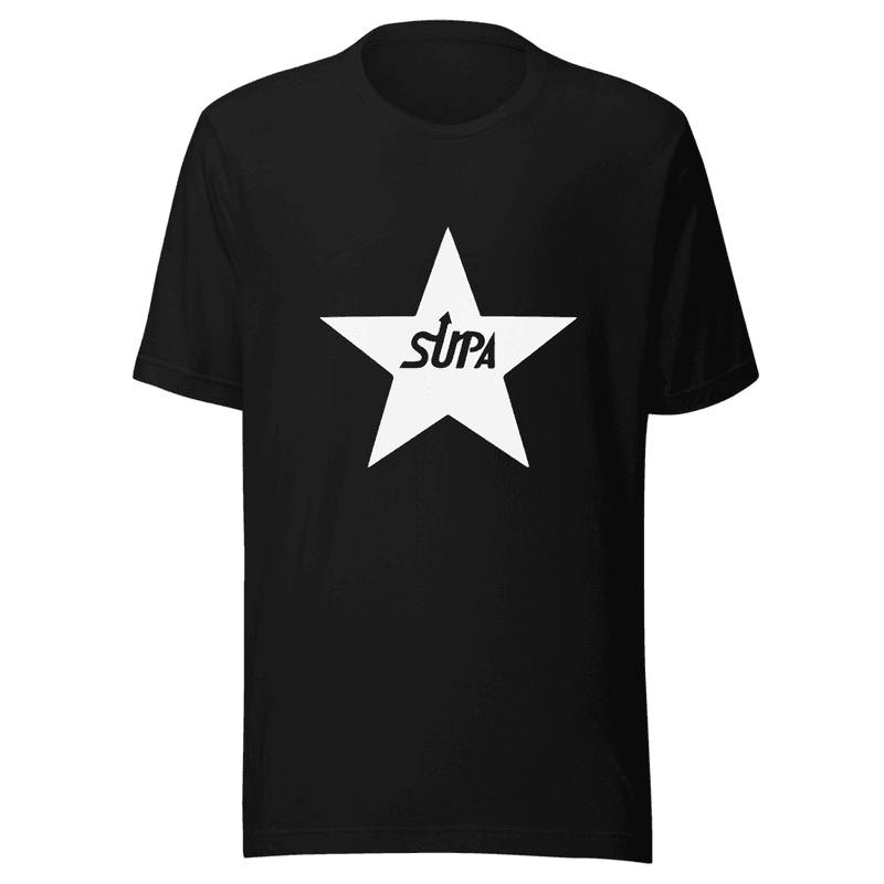 SUPA White Logo Unisex t-shirt in Black